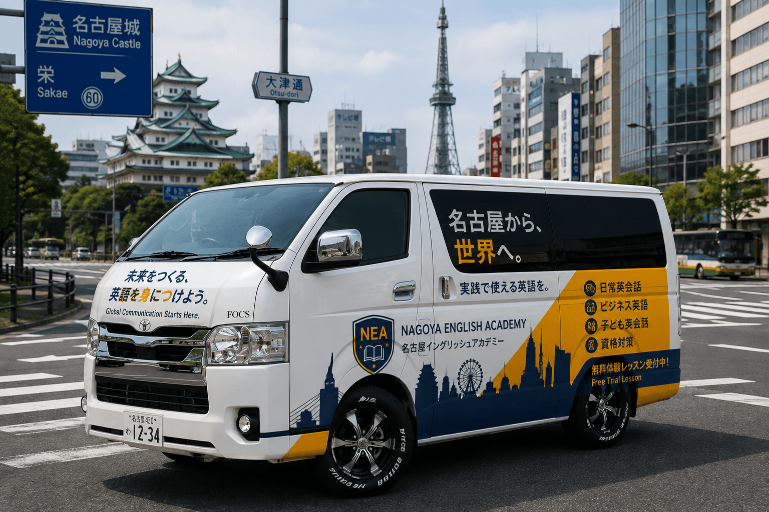 ブランド車両と都市の風景
